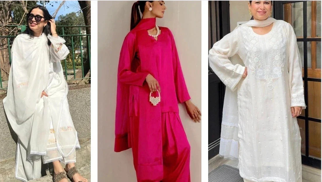 Pakistani embroidered suits for festive and wedding wear