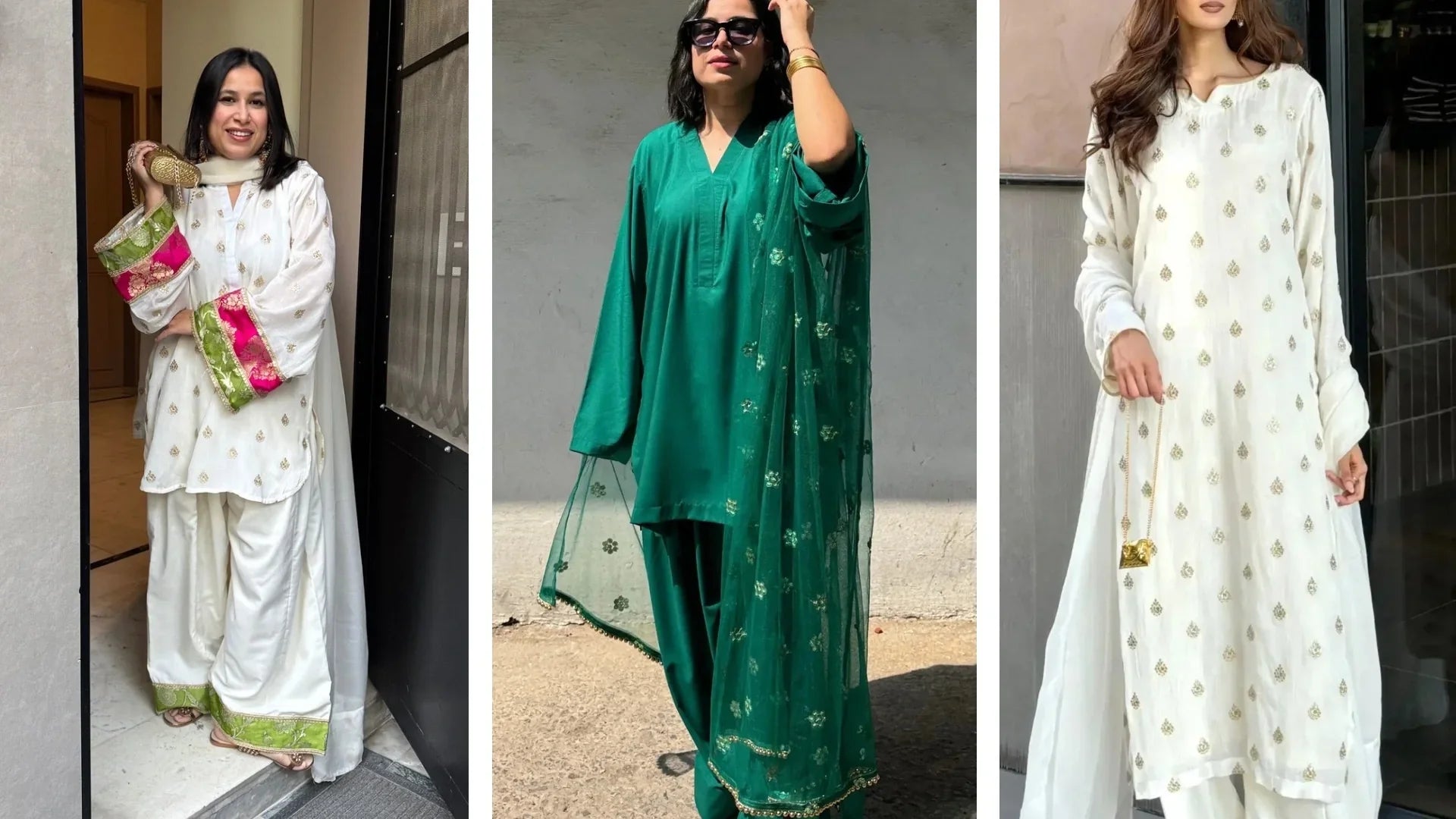 Suit for Rakhi festival featuring an elegant Farshi salwar suit with embroidered dupatta for Raksha Bandhan celebration