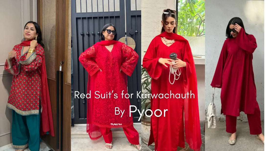 Shop Pyoor Red Suits for Karwa Chauth: Traditional yet Comfortable Picks