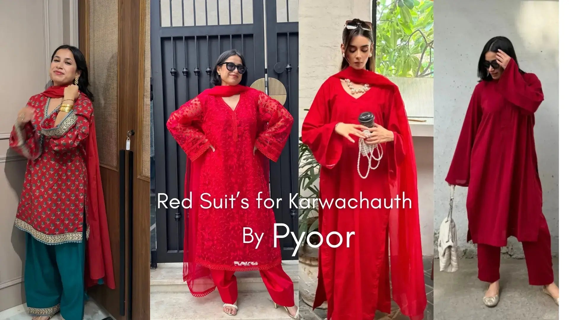 Shop Pyoor Red Suits for Karwa Chauth: Traditional yet Comfortable Picks