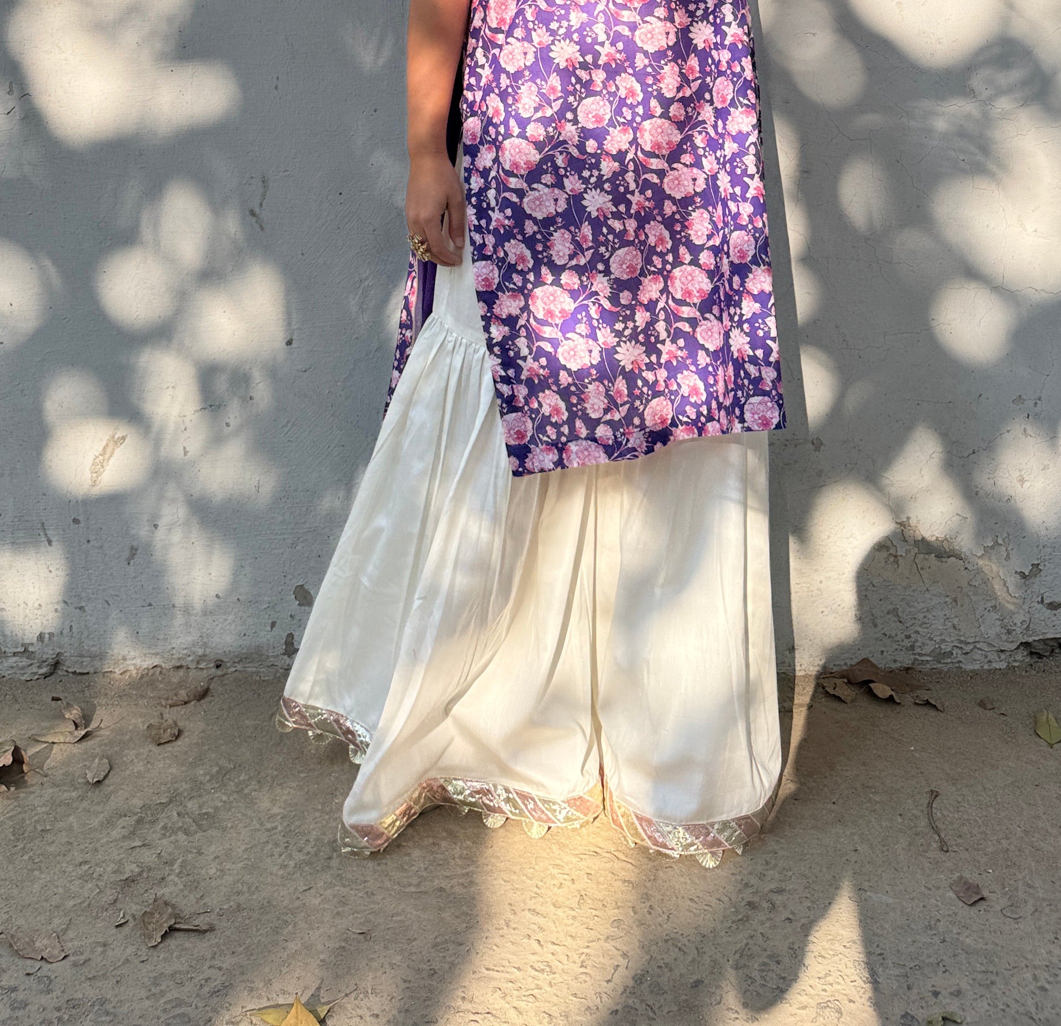 Roop Violet Farshi Sharara Set