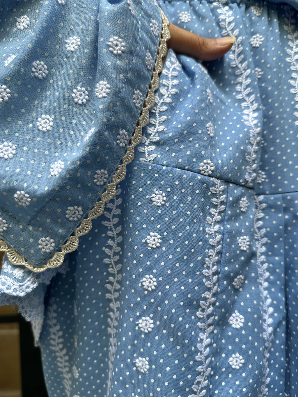 Ayza Chikankari Farshi Set by Pyoor featuring a relaxed oversized cotton fit