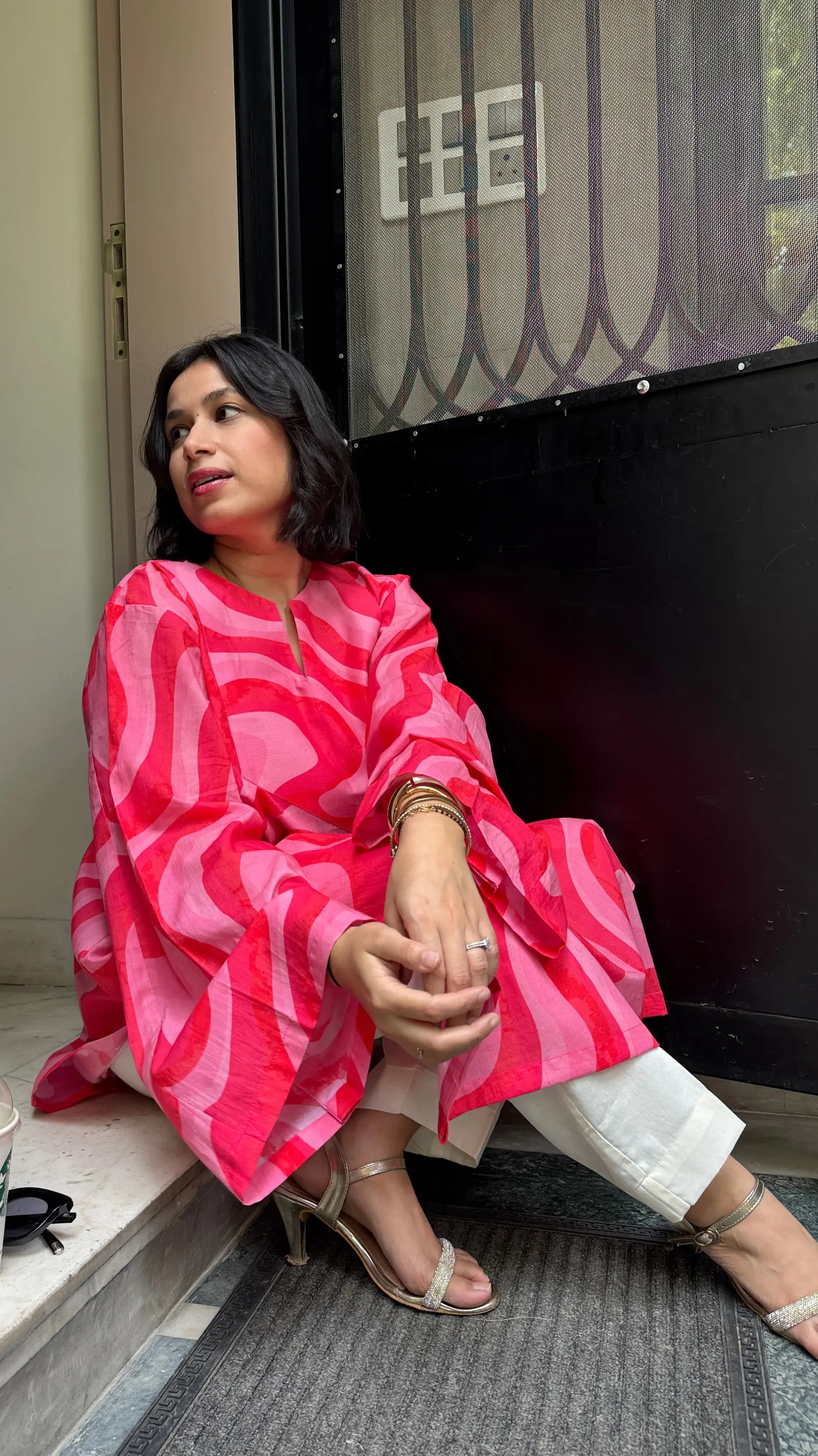 Cassata Oversized Fit Kurta Set by Pyoor in soft cotton for a relaxed summer look