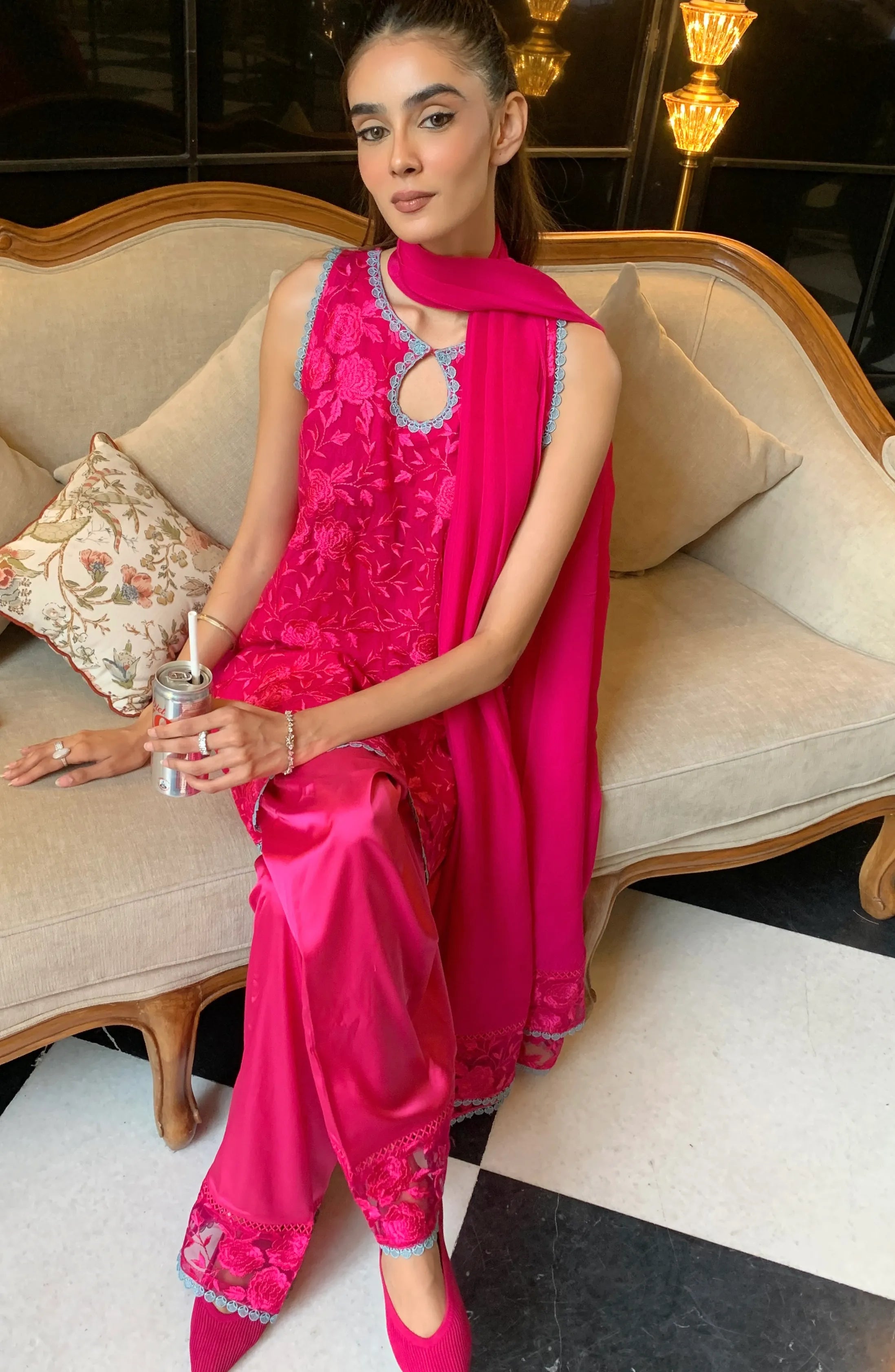 Chandni Farshi Set by Pyoor designed for festive and wedding wear