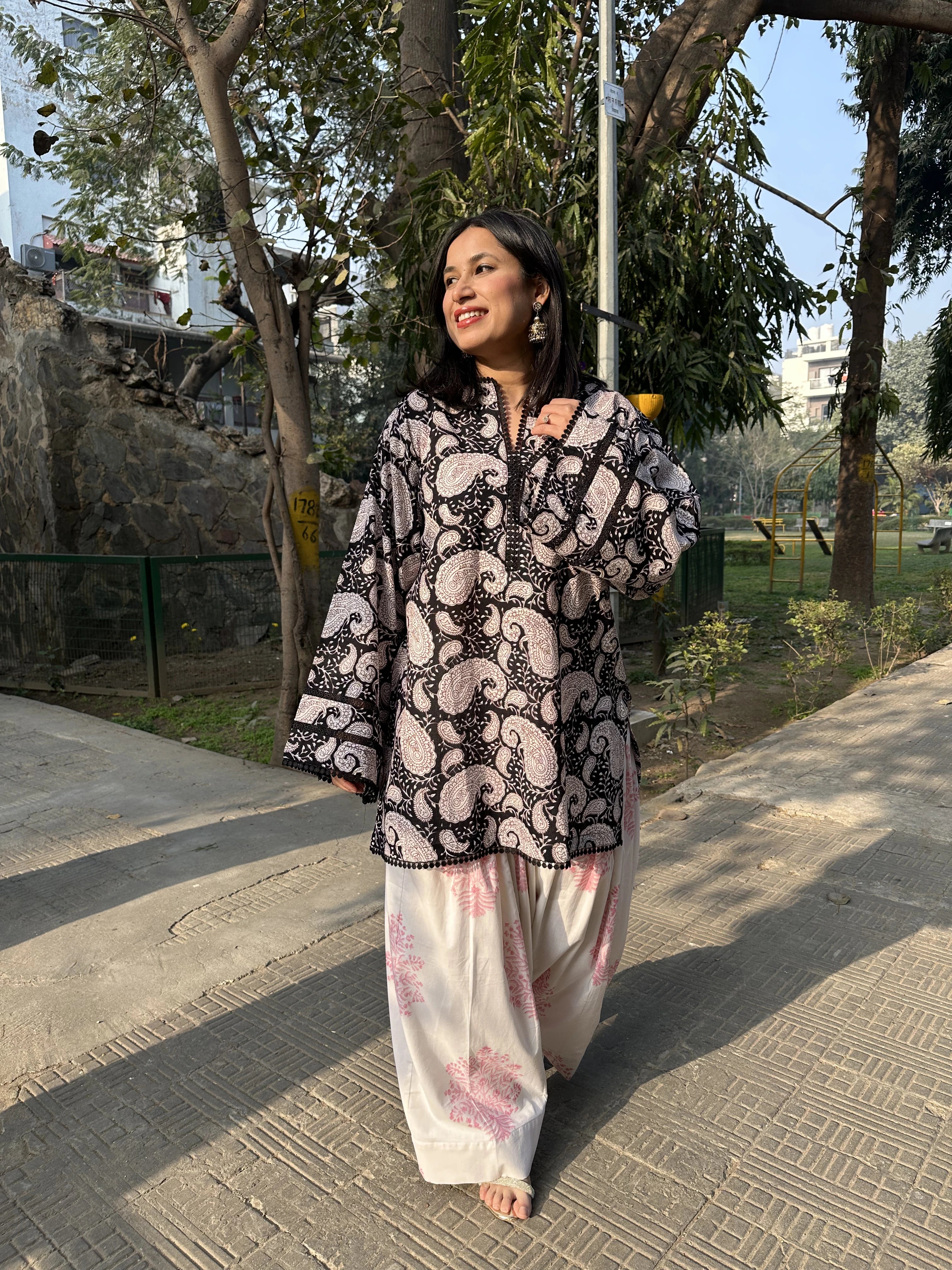 Coco Block Print Farshi by Pyoor designed for chic everyday comfort