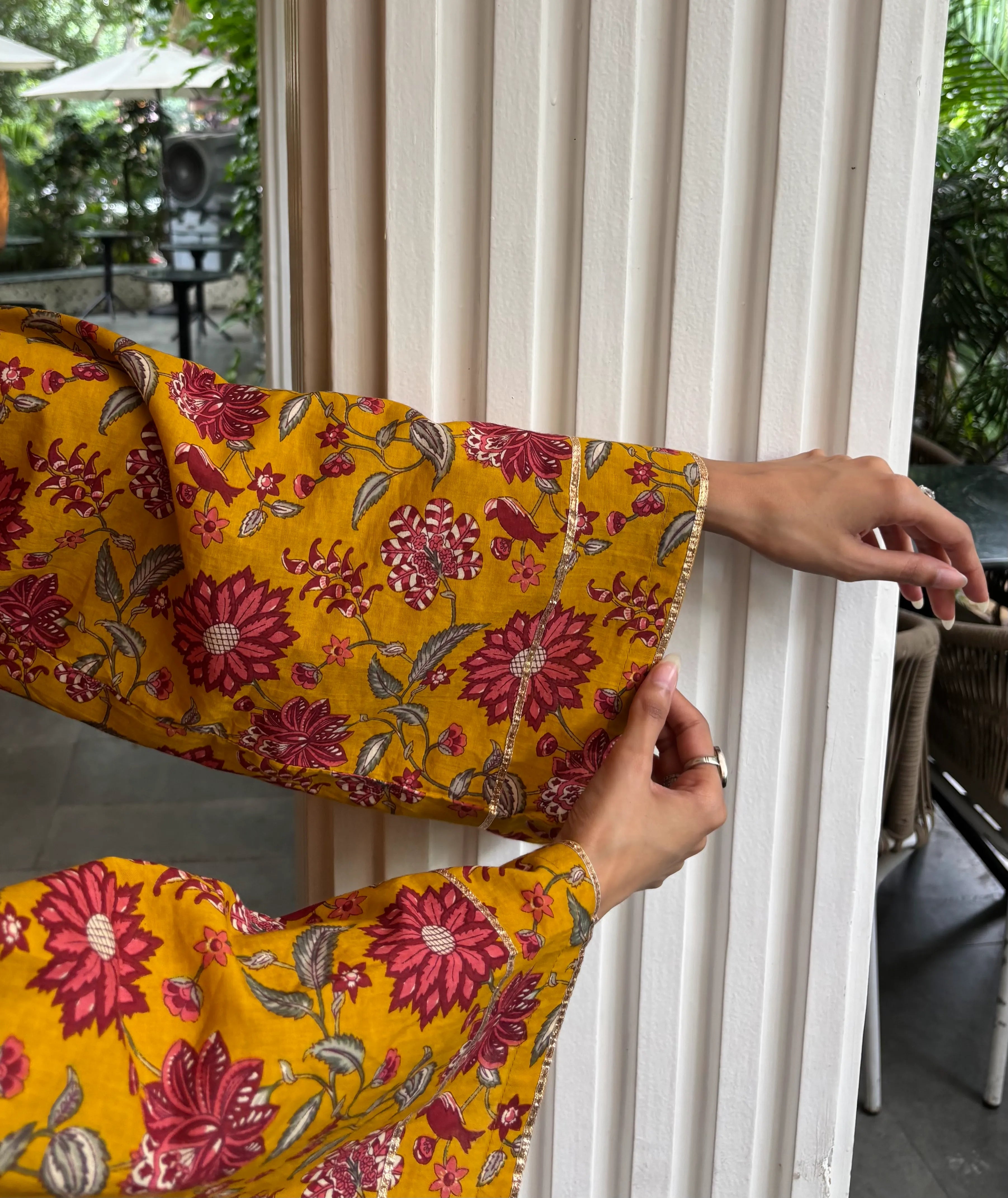 Daffodil Cotton Farshi Set in an oversized fit with handy pockets