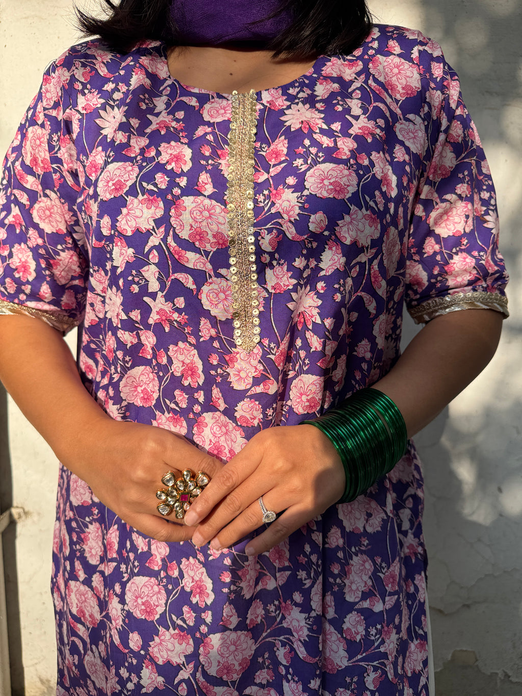 Roop Violet Farshi Sharara Set