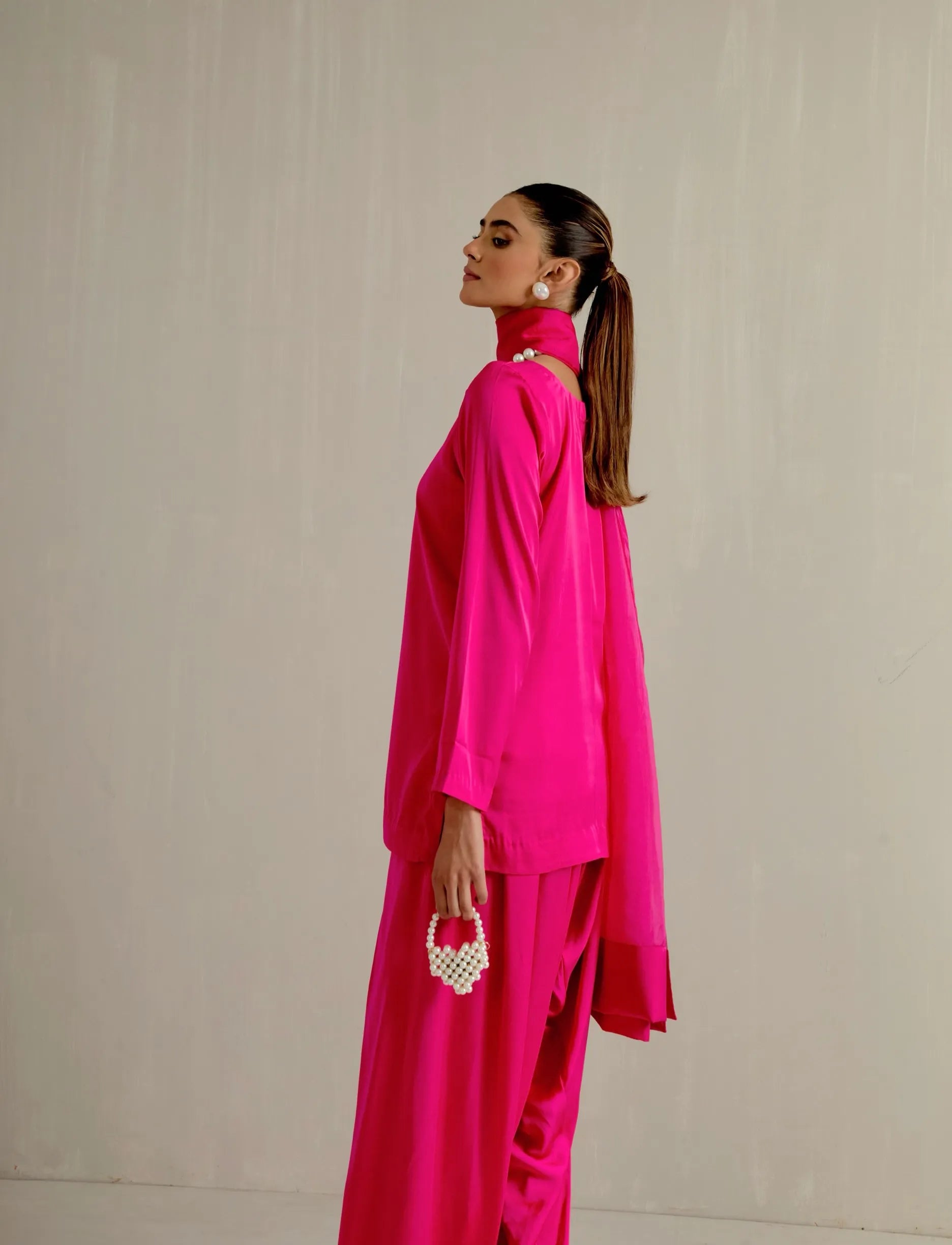 'GULAAB' Middle Eastern Kurta set with Dupatta