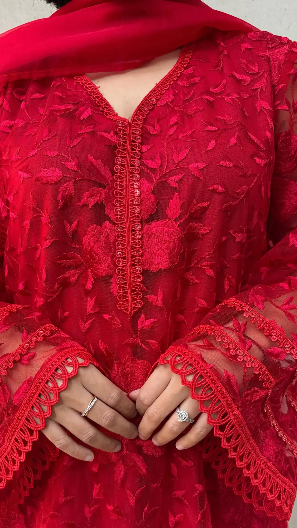 Pyoor Ghalib Formal Kameez with Farshi Salwar crafted with traditional threadwork detail.