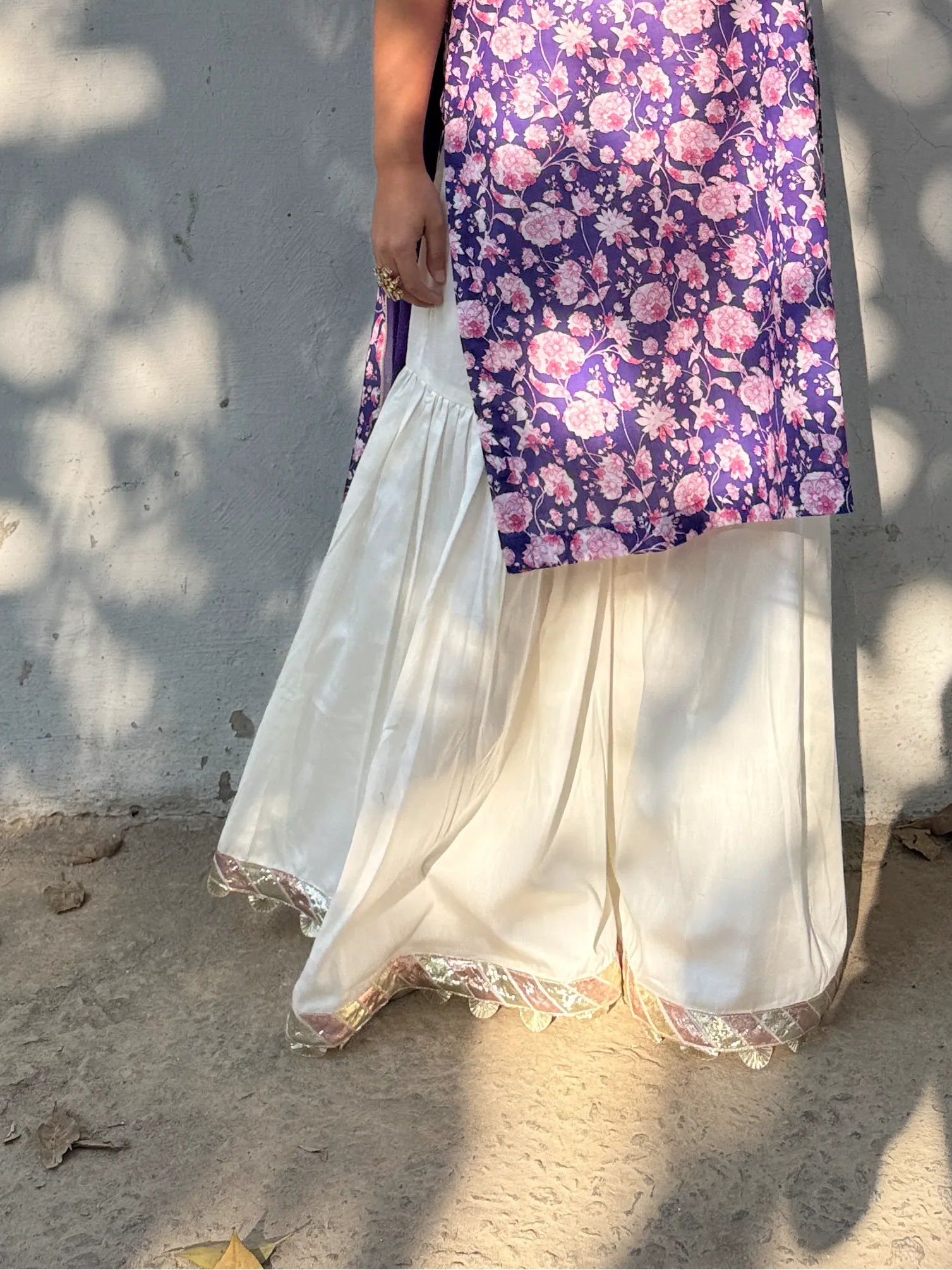 Roop Violet Farshi Sharara Set