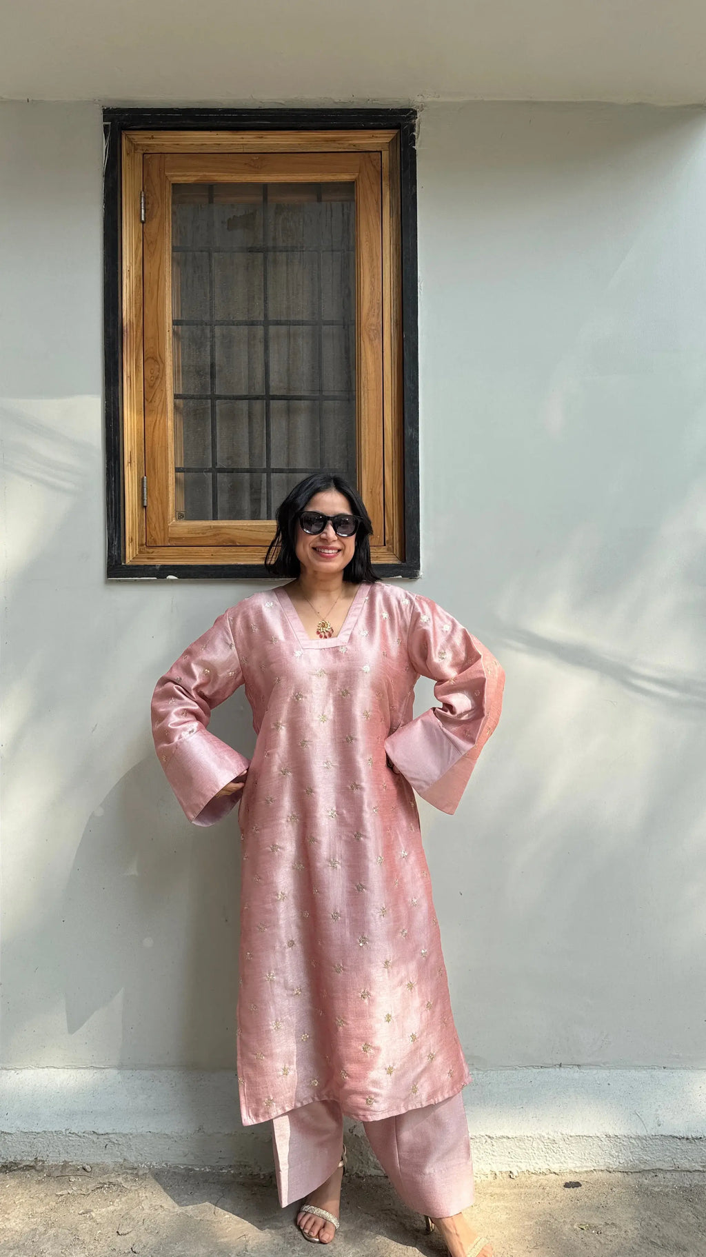 Pyoor Jugnu Silk Farshi Salwar Suit Set, soft silk kurta set blending comfort and elegance.