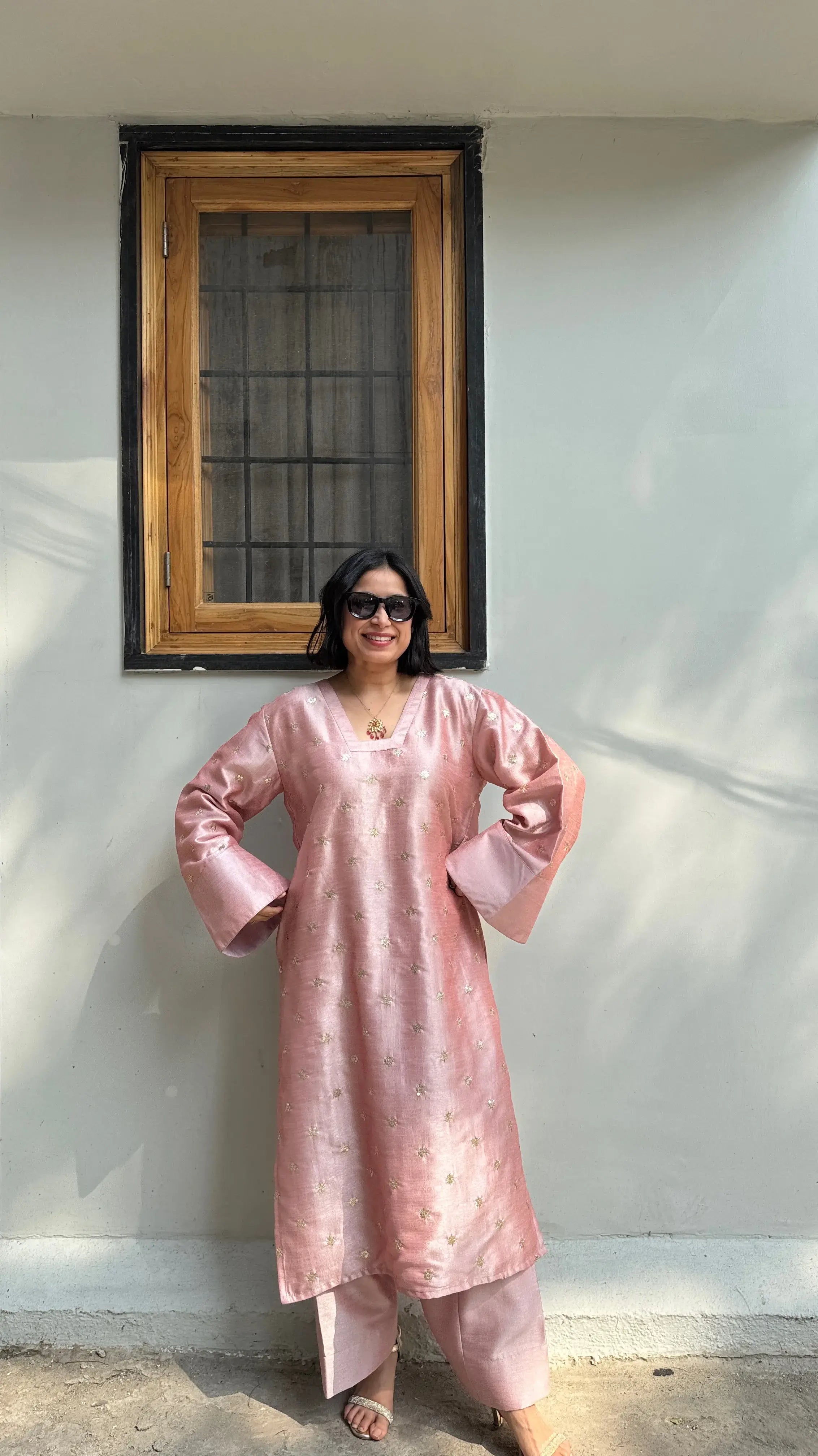 Pyoor Jugnu Silk Farshi Salwar Suit Set, soft silk kurta set blending comfort and elegance.