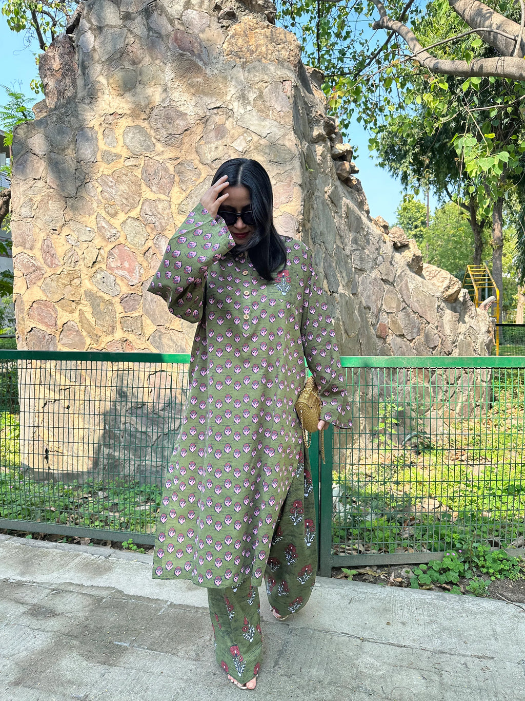 Lisa Oversized fit Farshi Set by Pyoor featuring soft cotton fabric with pockets and easy everyday style