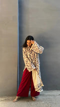 Dhaaga White Suit Set in Winter Spun