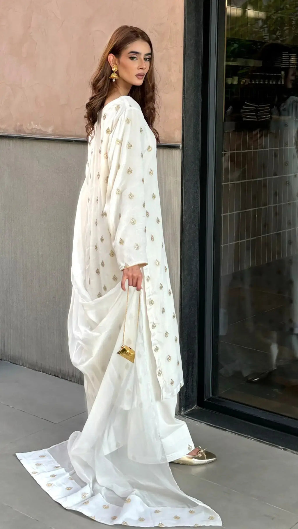 Traditional Moringa Farshi Salwar Suit Set by Pyoor designed for festive elegance and comfort.