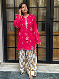 Myra Mul chanderi Floral Farshi by Pyoor with embroidered Mal Chanderi kurta