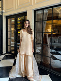 Nazm Peach Silk Farshi Set