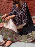 Noori Cotton Block Printed Set - cotton suit with block print detailing, Pyoor