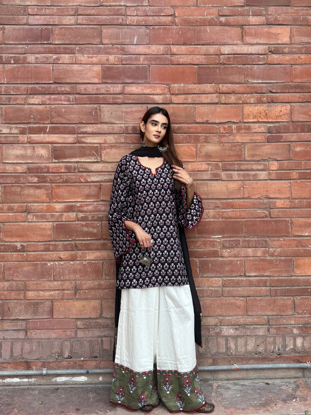 Noori Cotton Block Printed Set, an easy cotton suit set from Pyoor