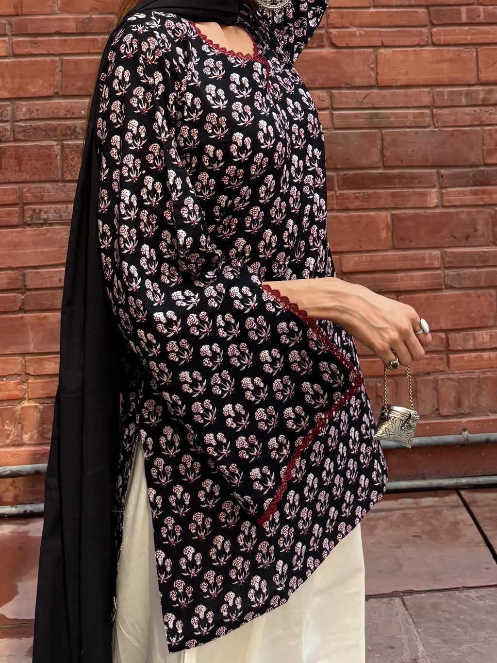 Pyoor Noori Cotton Block Printed Set in breathable cotton fabric with block prints