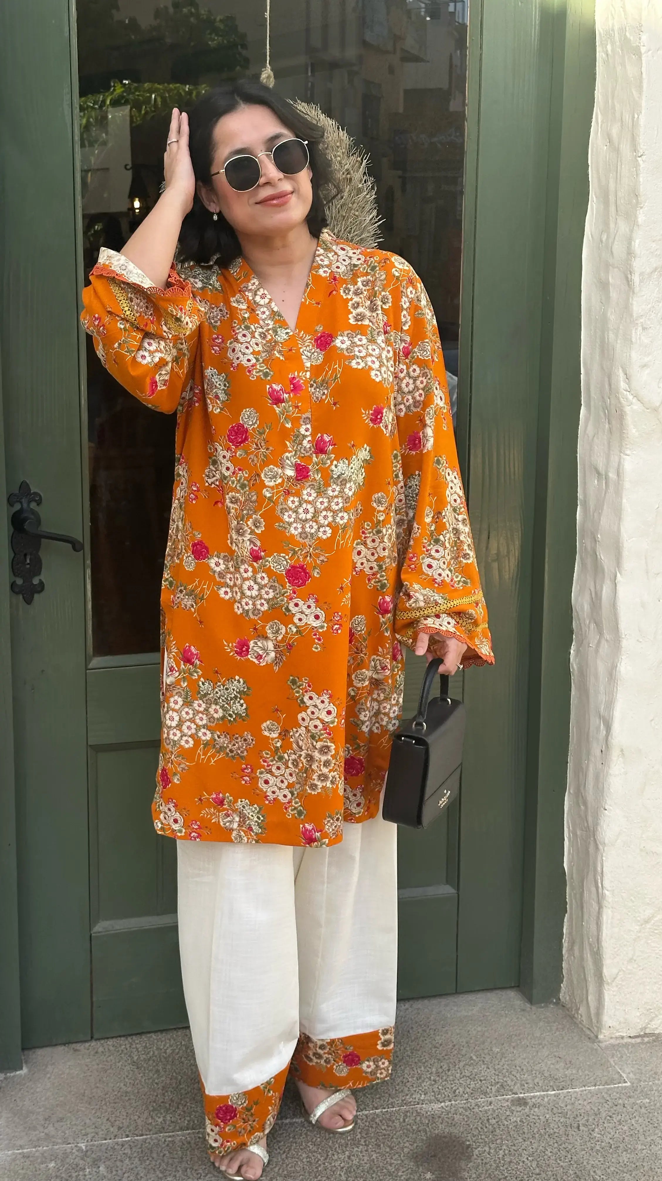 PHOOL Farshi Salwar Set from Pyoor offering comfort, tradition, and soft lace detailing.