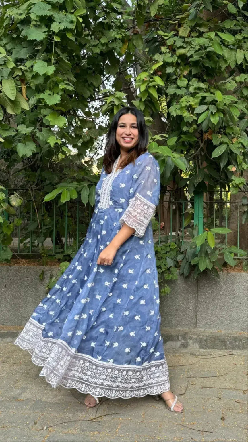 Pakeeza Organza Suit Set of 3 - LAVENDER by Pyoor in refined lavender contemporary design