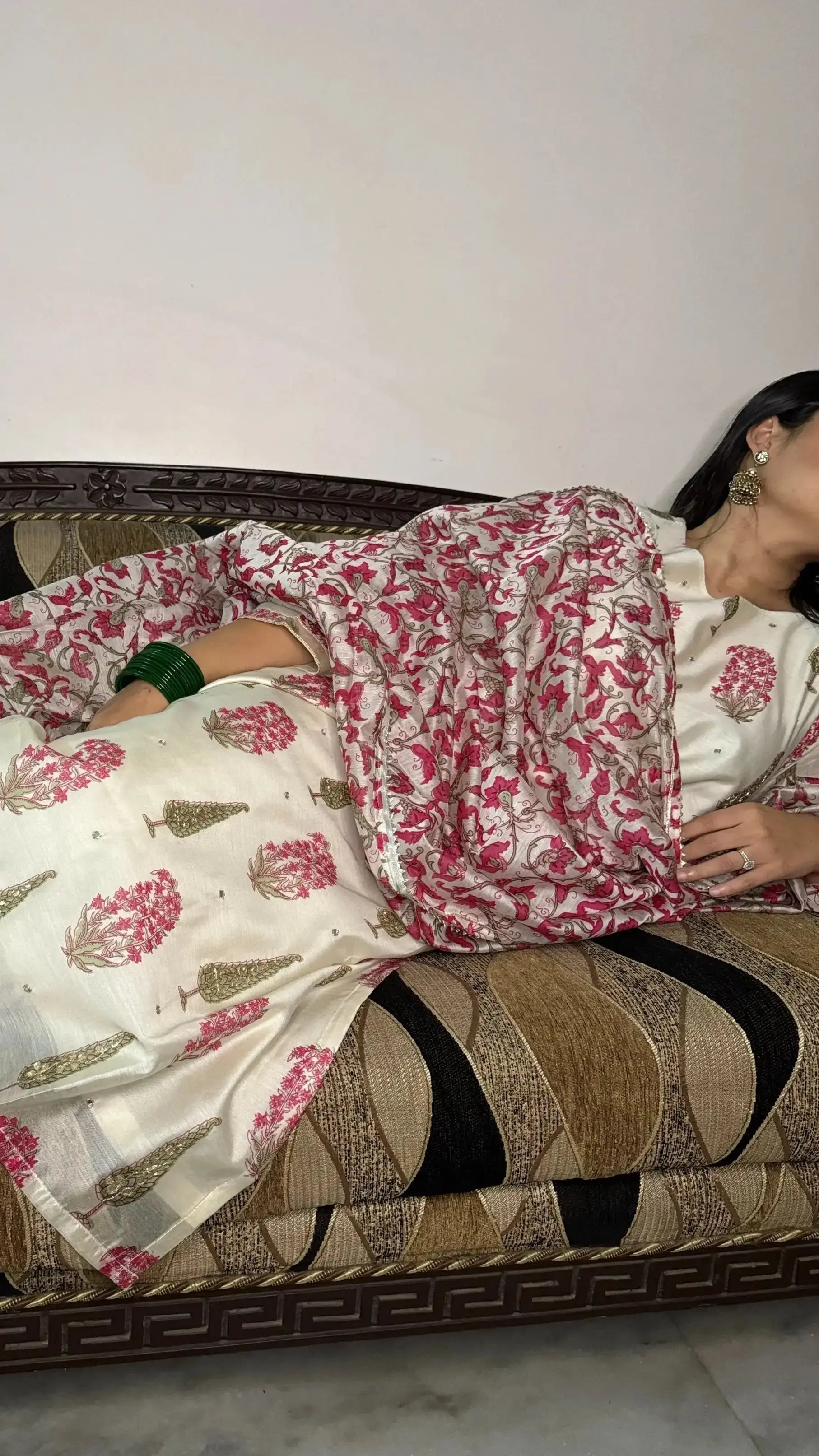 Raani Set in Chanderi with dupatta