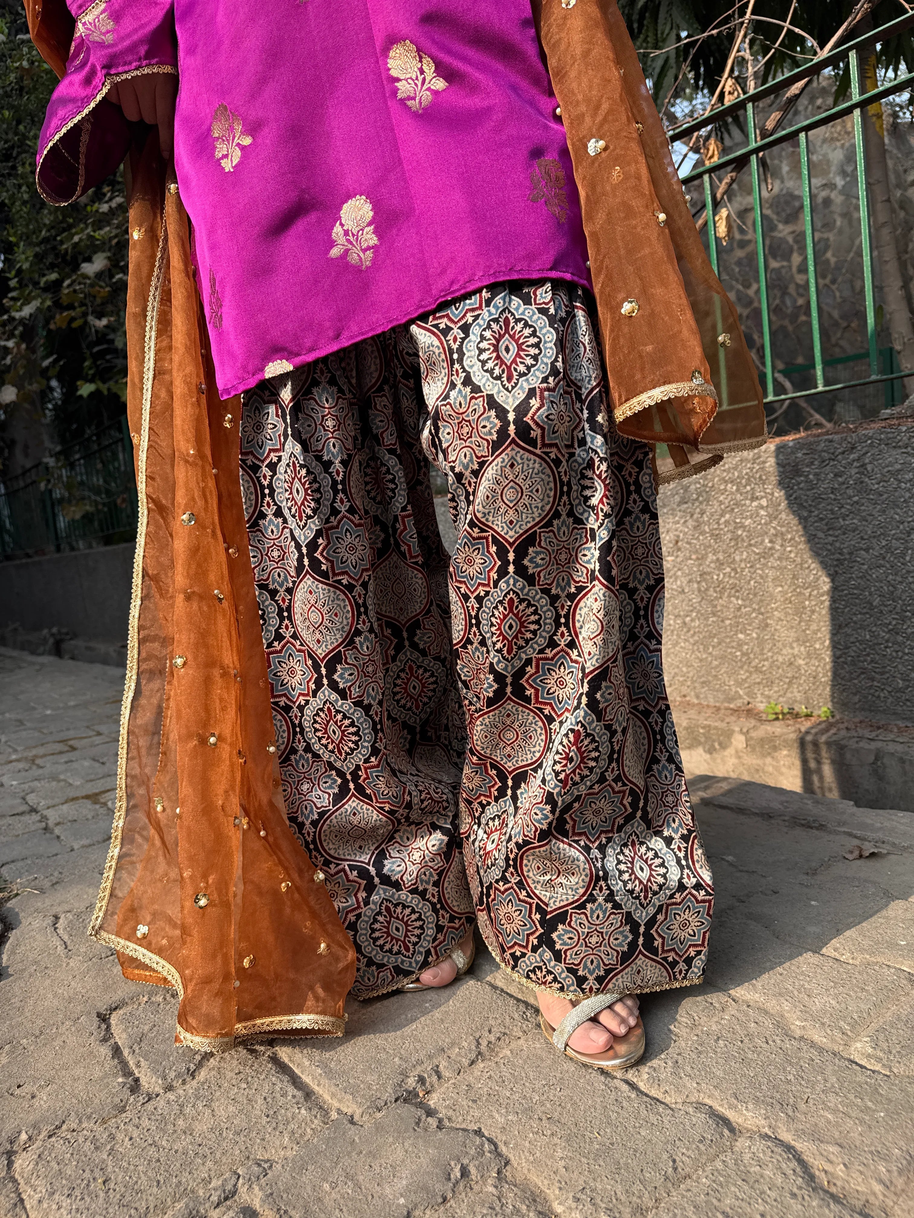 Rania Mashru Silk Set by Pyoor featuring oversized fit and elegant festive design