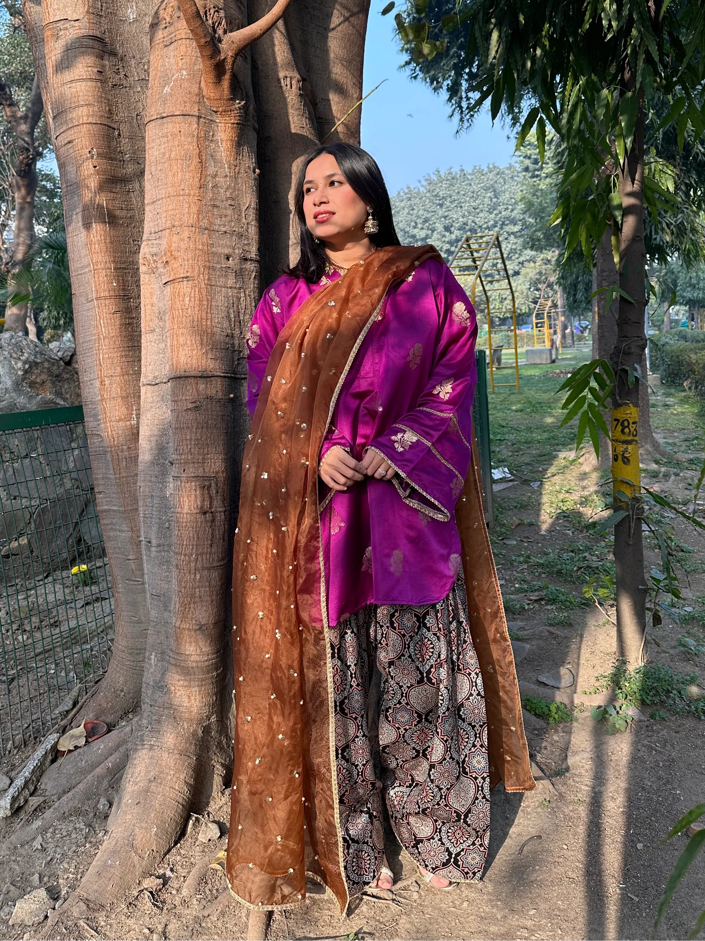 Rania Mashru Silk Set by Pyoor styled for weddings and festive celebrations