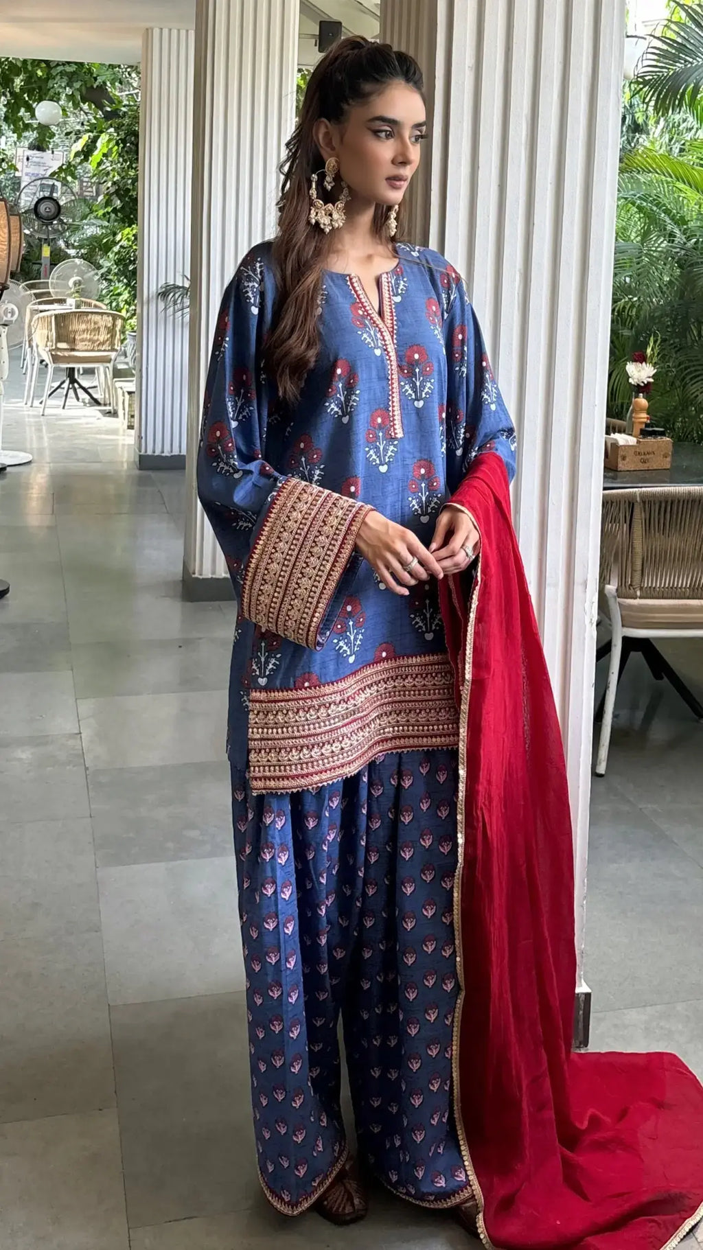 Ranibagh Farshi Set by Pyoor featuring cotton kurta and organza dupatta for festive wear.