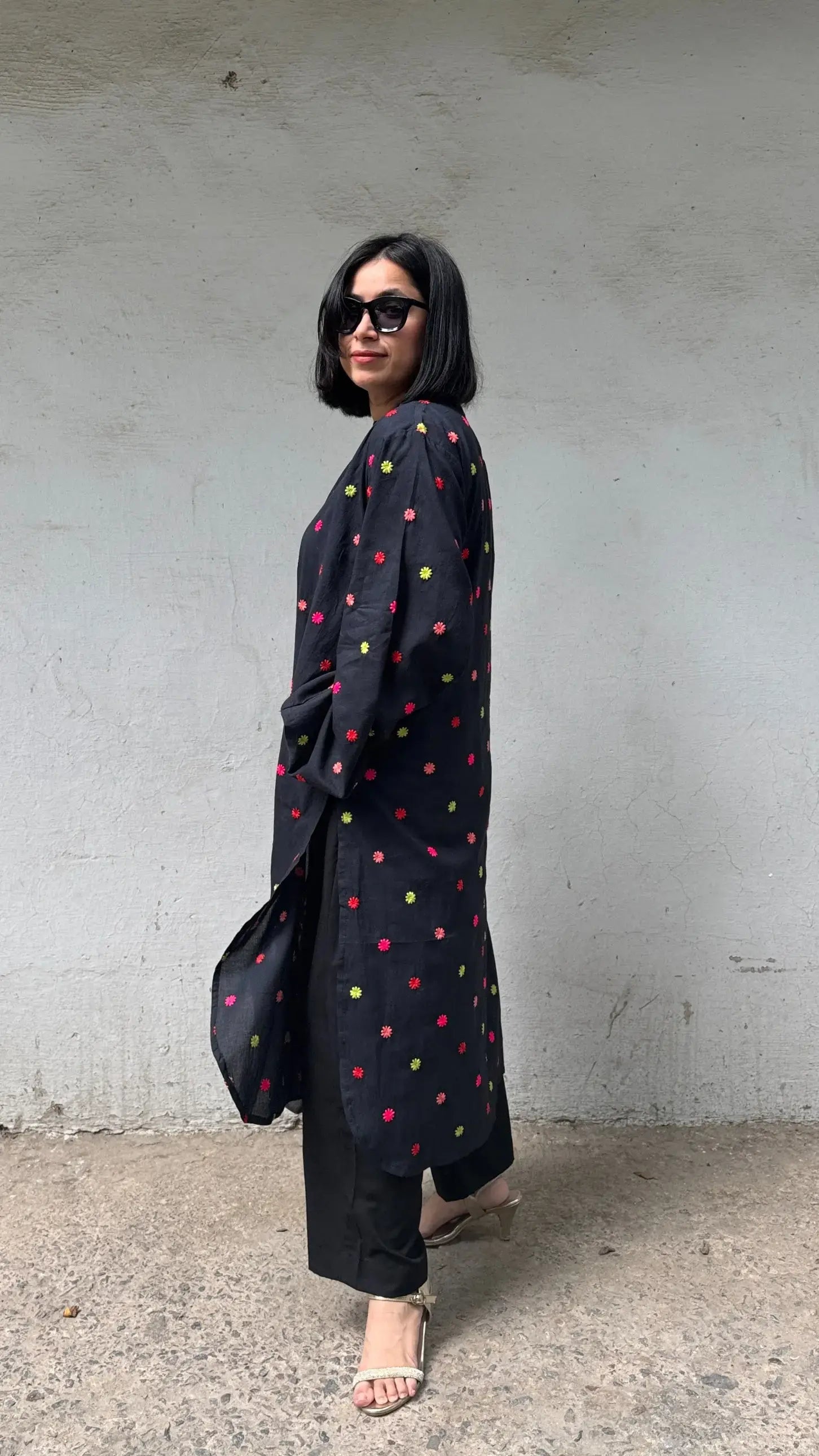 Pyoor Ranjha Cotton Co-ord Set in oversized fit featuring breathable cotton and bell sleeves