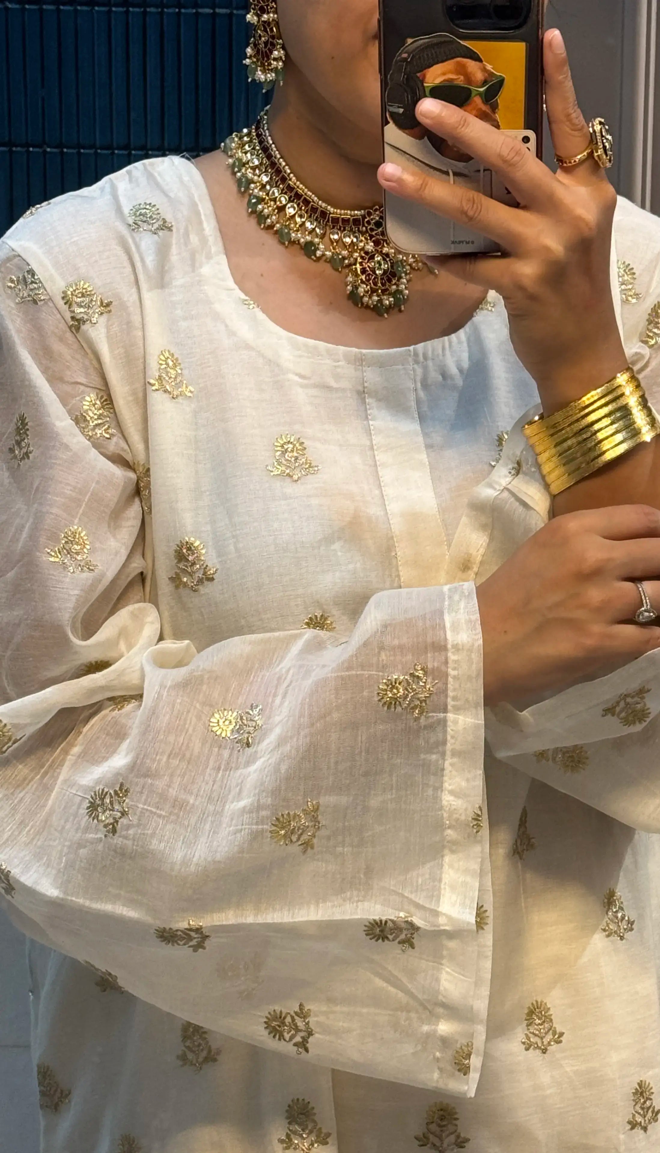 Elegant Pyoor Rukhsar Kurta Set in Oversized Fit in Mul Chanderi and Cotton Silk fabric