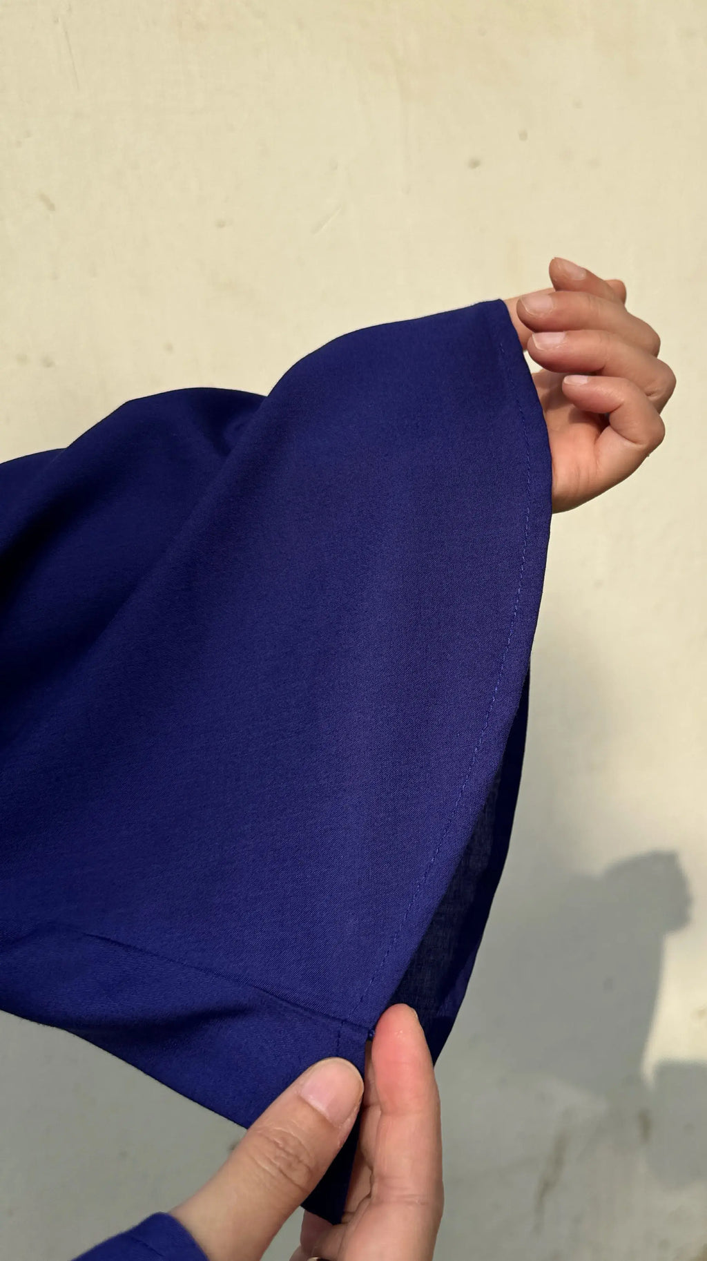 Pyoor Solids Indigo Blue Co-ord Set in oversized fit with cut bell sleeves and ease