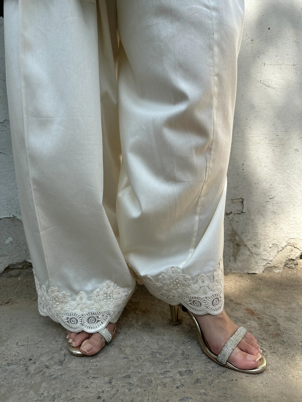 Solids Rama Green Farshi Set by Pyoor summer cotton outfit with lace detailed salwar