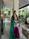 Tara Farshi Set by Pyoor with a black brocade kurta and matching brocade salwar