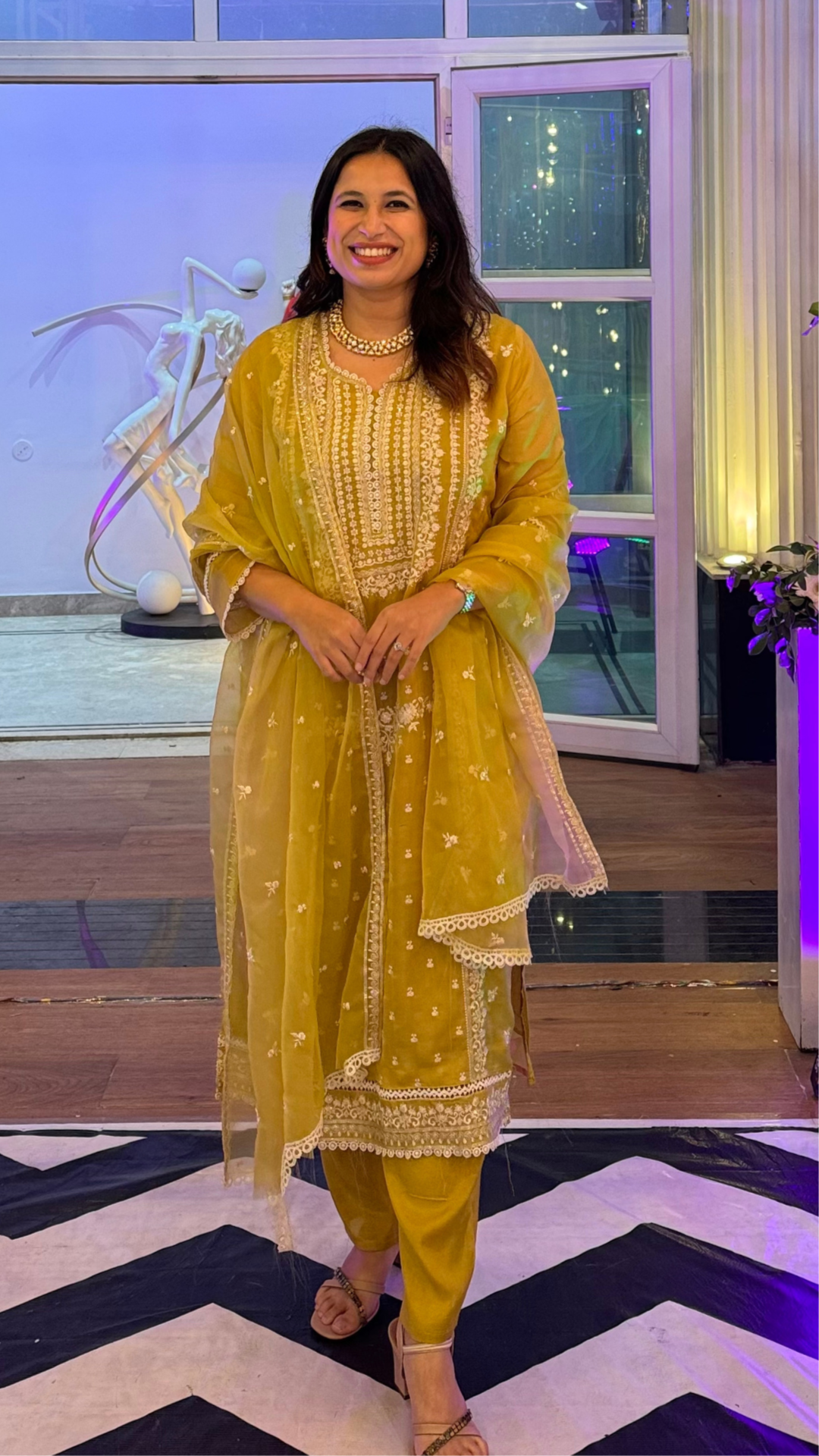 Firdaus Suit Set of 3 - YELLOW