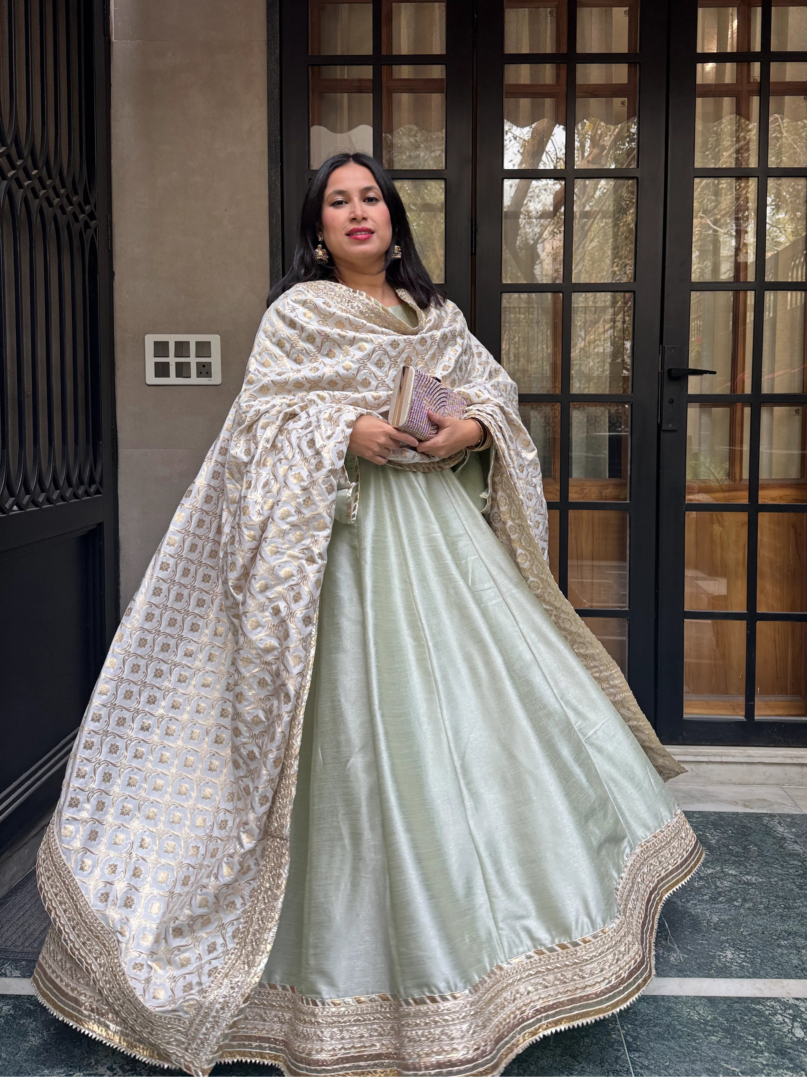 Zoya Anarkali Pishwas by Pyoor complete silk pishwas anarkali outfit