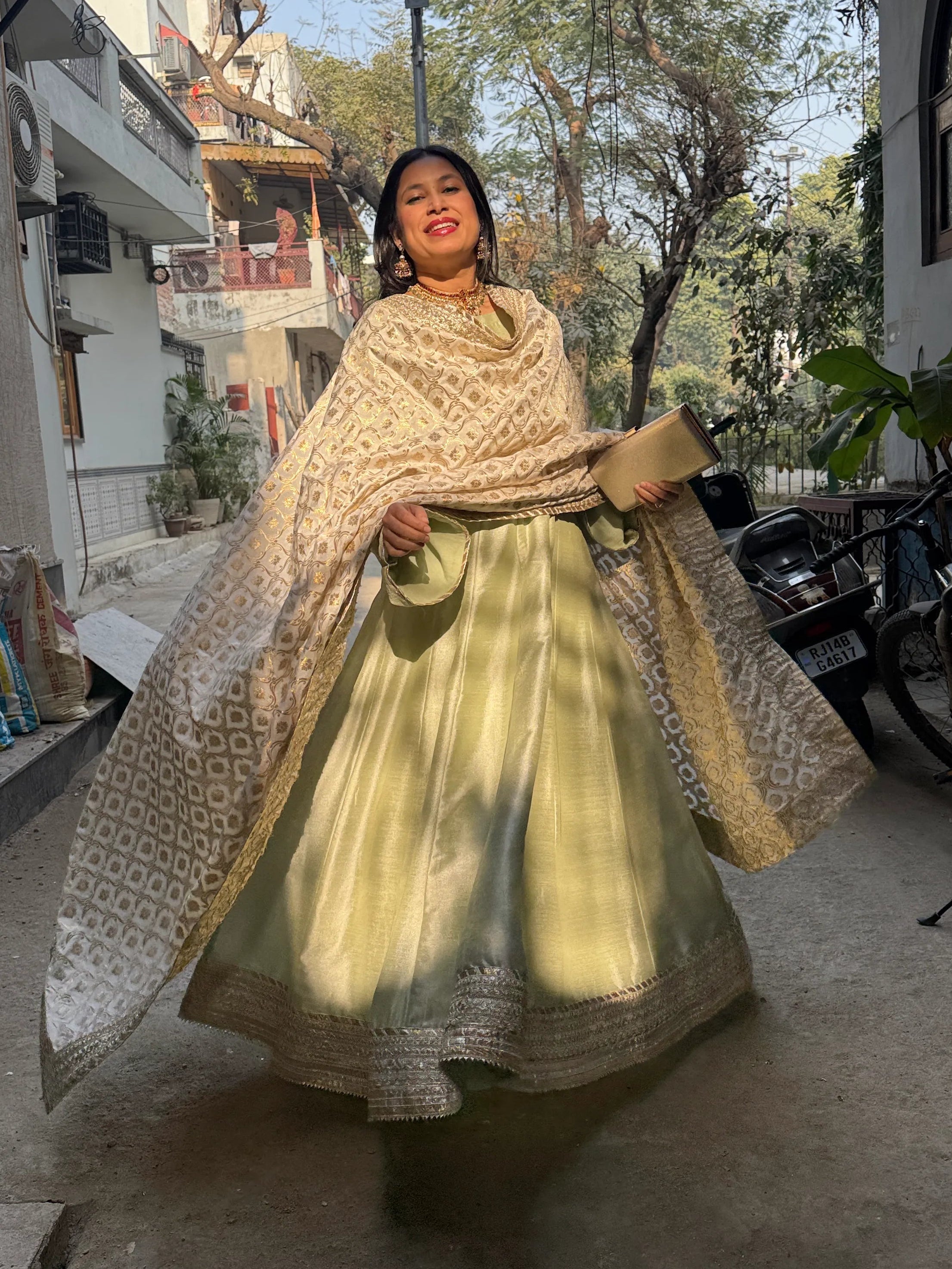 Zoya Anarkali Pishwas by Pyoor crafted in silk with 16 kali structure