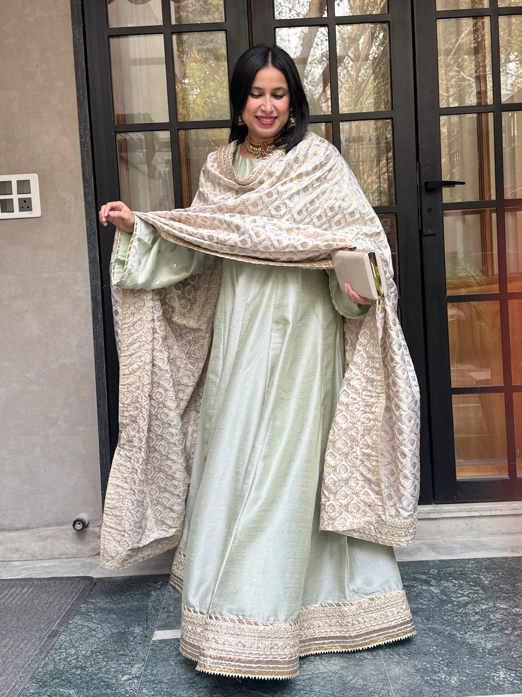 Zoya Anarkali Pishwas by Pyoor elegant wedding wear silk anarkali set