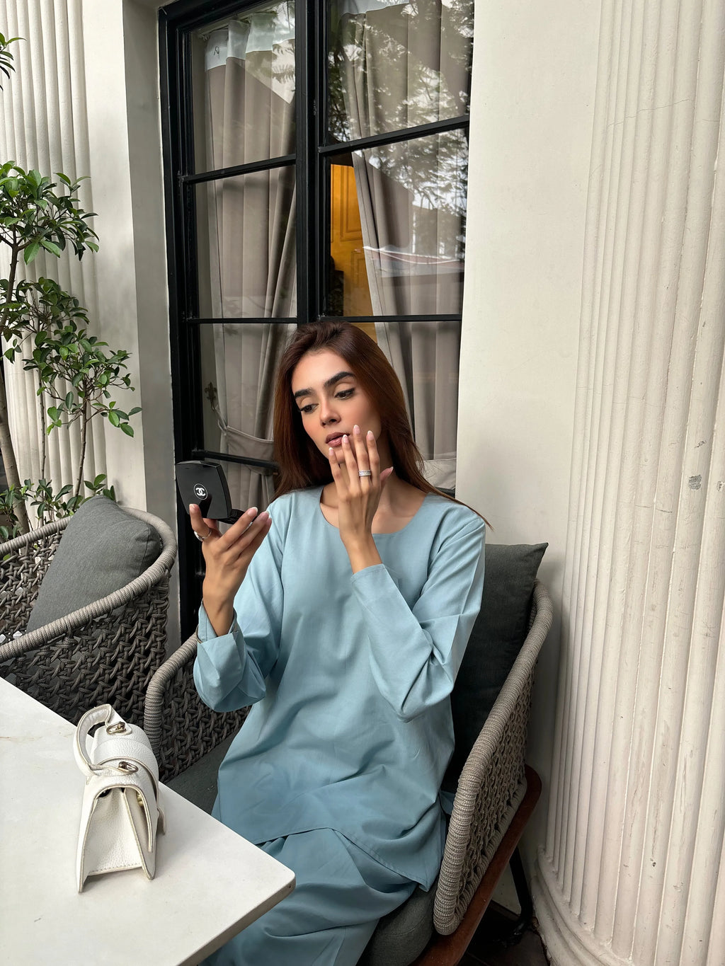 Solids Sky Set by Pyoor for brunch lunches office wear and casual day outings