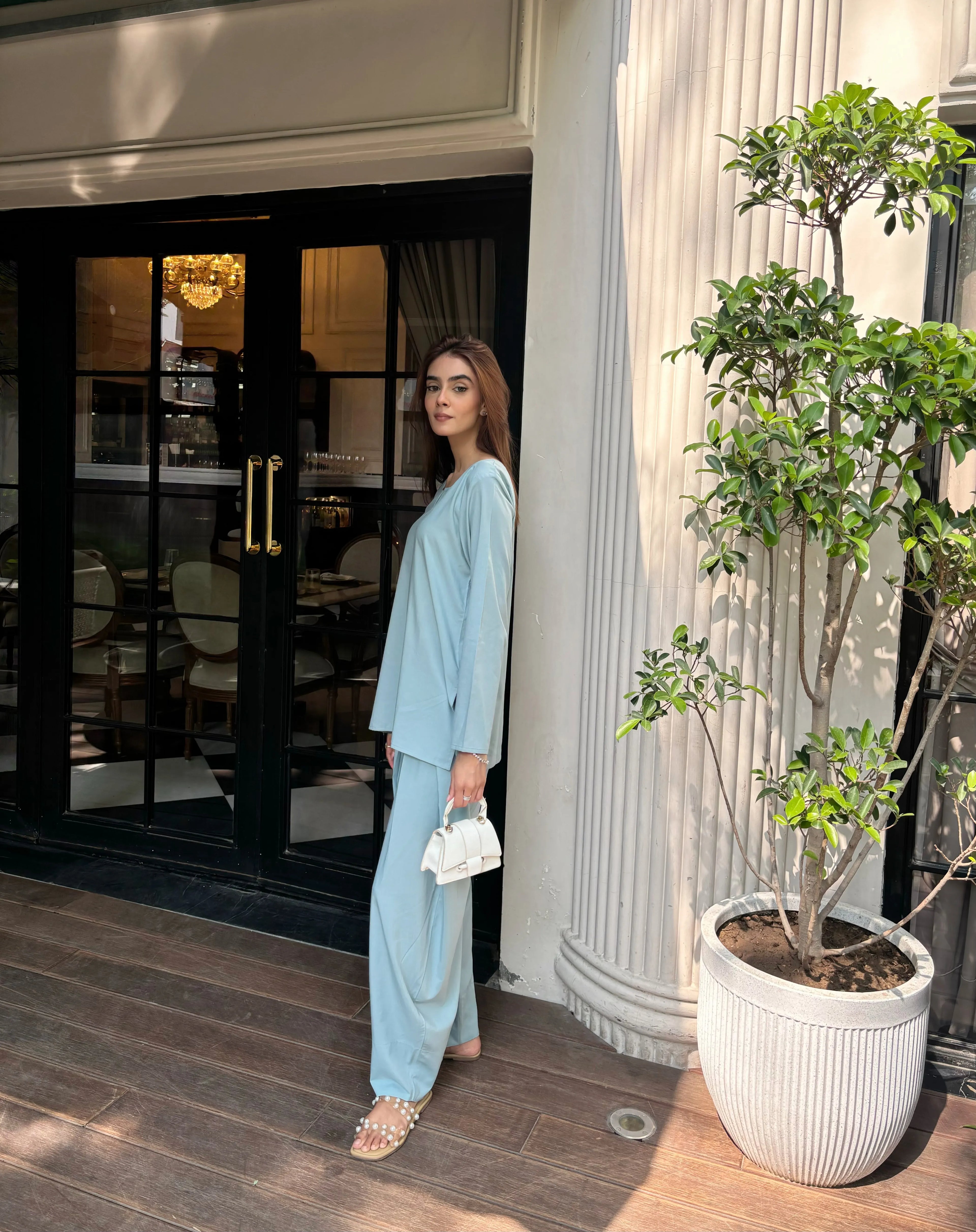Solids Sky Set by Pyoor crafted in soft cotton for everyday comfort and ease