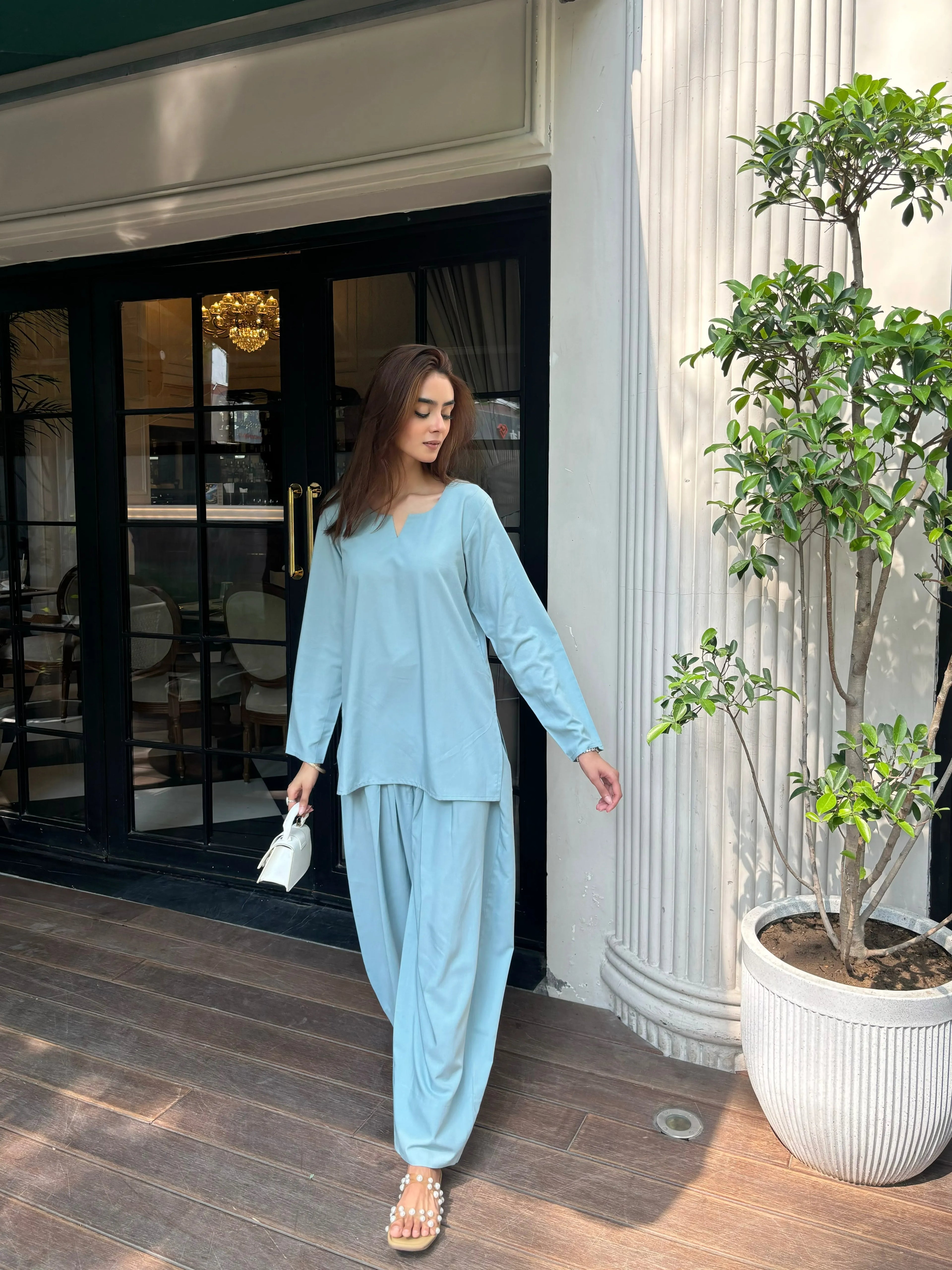 Solids Sky Set by Pyoor designed for comfortable everyday and daytime dressing